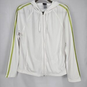 Champion‎ Powertrain Women's Full Zip White Jacket Size L Mesh